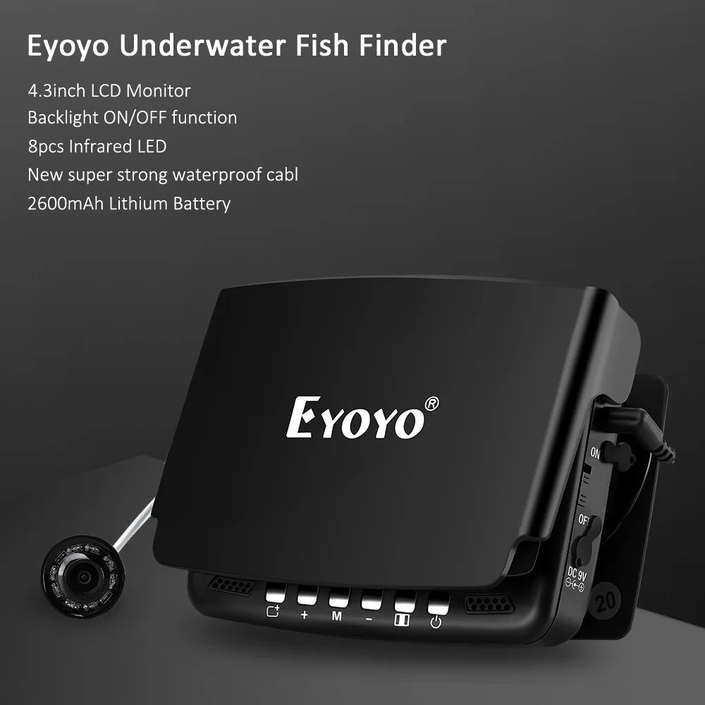 20M 1000TVL Fish Finder Underwater Ice Fishing Camera 4.3