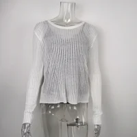 Économie à manches longues rayés pour femmes, t-shirts moulants, tenues en Y, vêtements de soirée club, blanc, élégant, transparent, mode 2023 6