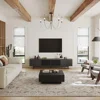 Black Long TV Stand for 85 Inch TV,95'' Solid Wood Media Console with Doors, Entertainment Center for Living Room & Bedroom 5