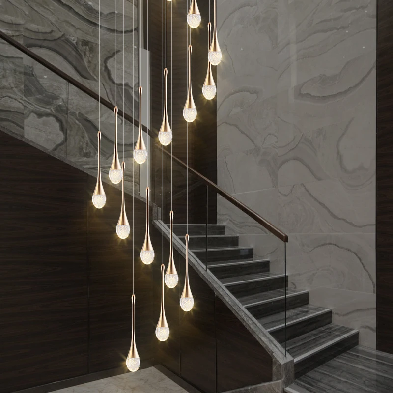 

Professional Manufacturer Modern Hanging Ceiling Lights For Living Room Stair Led Chandelier