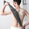 Exfoliating Washcloth Back Scrubber for Shower for Men Silver-ion Multi-Function Foam Bath Towel Ultra-Long Exfoliating Towels