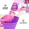 7 Pcs Cleaning Mopping Set Kids and Bucket Children Toys Pretend Play Playthings Mini for Dustpan Broom Plastic 5