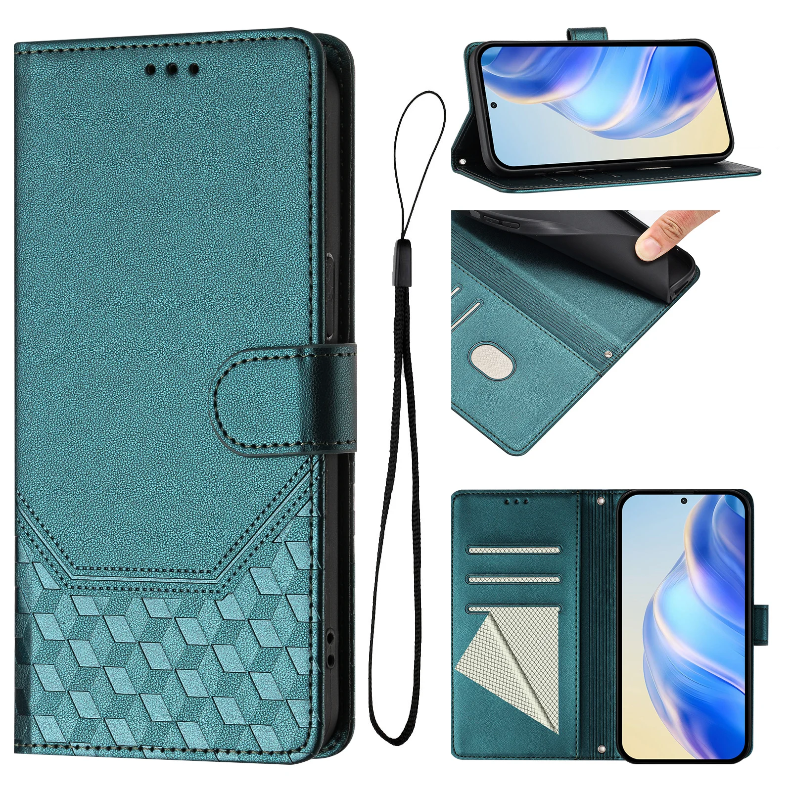 3D Leather Phone Wallet Case Book Cover