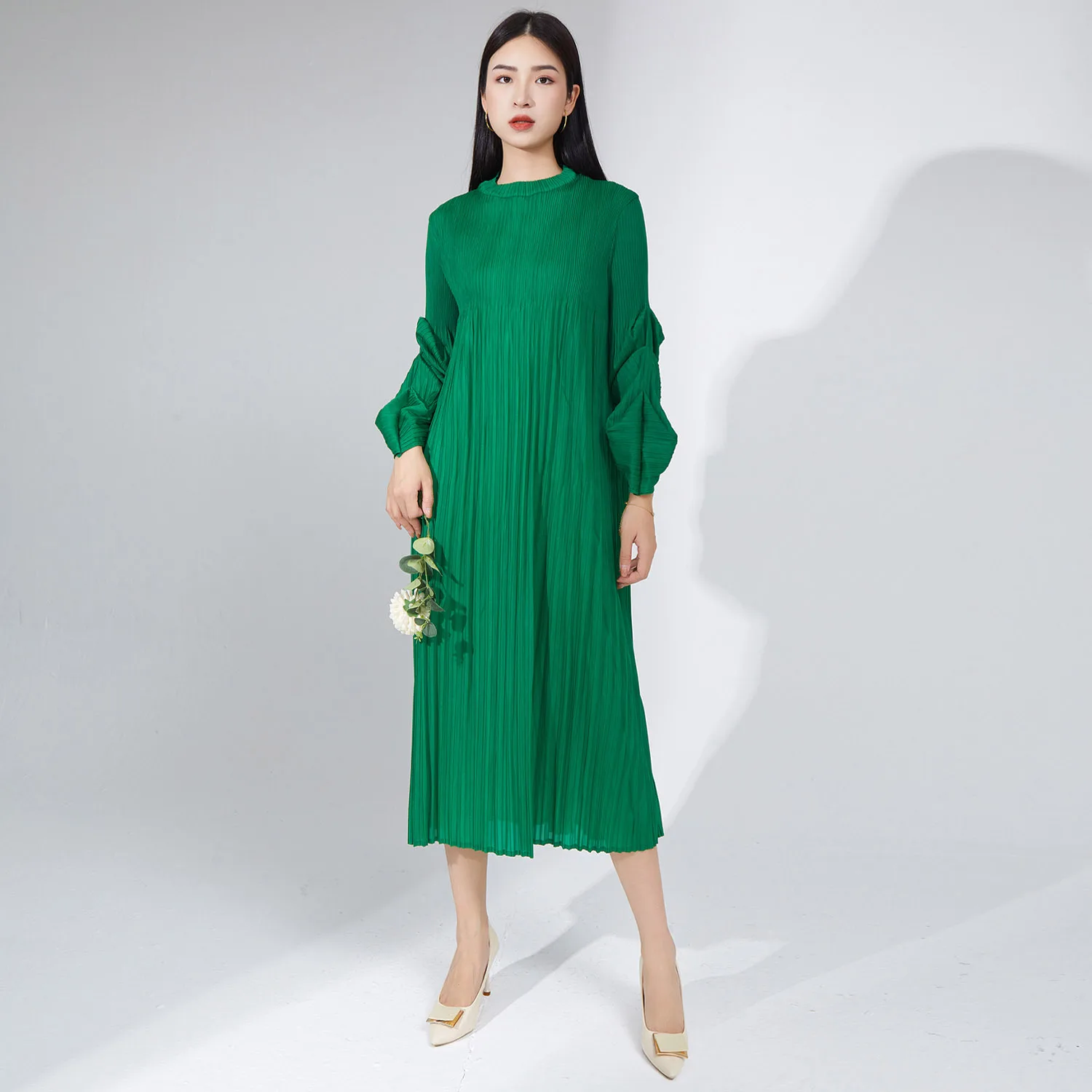 Fashionable Pleated Dress, Long and High-end Spring and Autumn Clothing,  New Oversized Women's Loose A-line Dress, Dress - AliExpress 200000345
