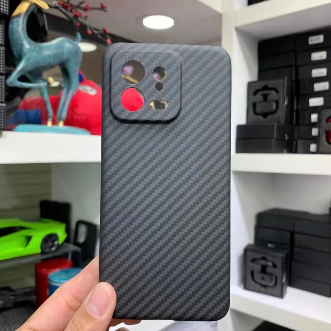 

New Real Aramid Fiber For XiaoMi 13Pro Anti-fall Carbon Fiber Ultra Thin Buine Mi 13Pro Phone Hard Case Cover