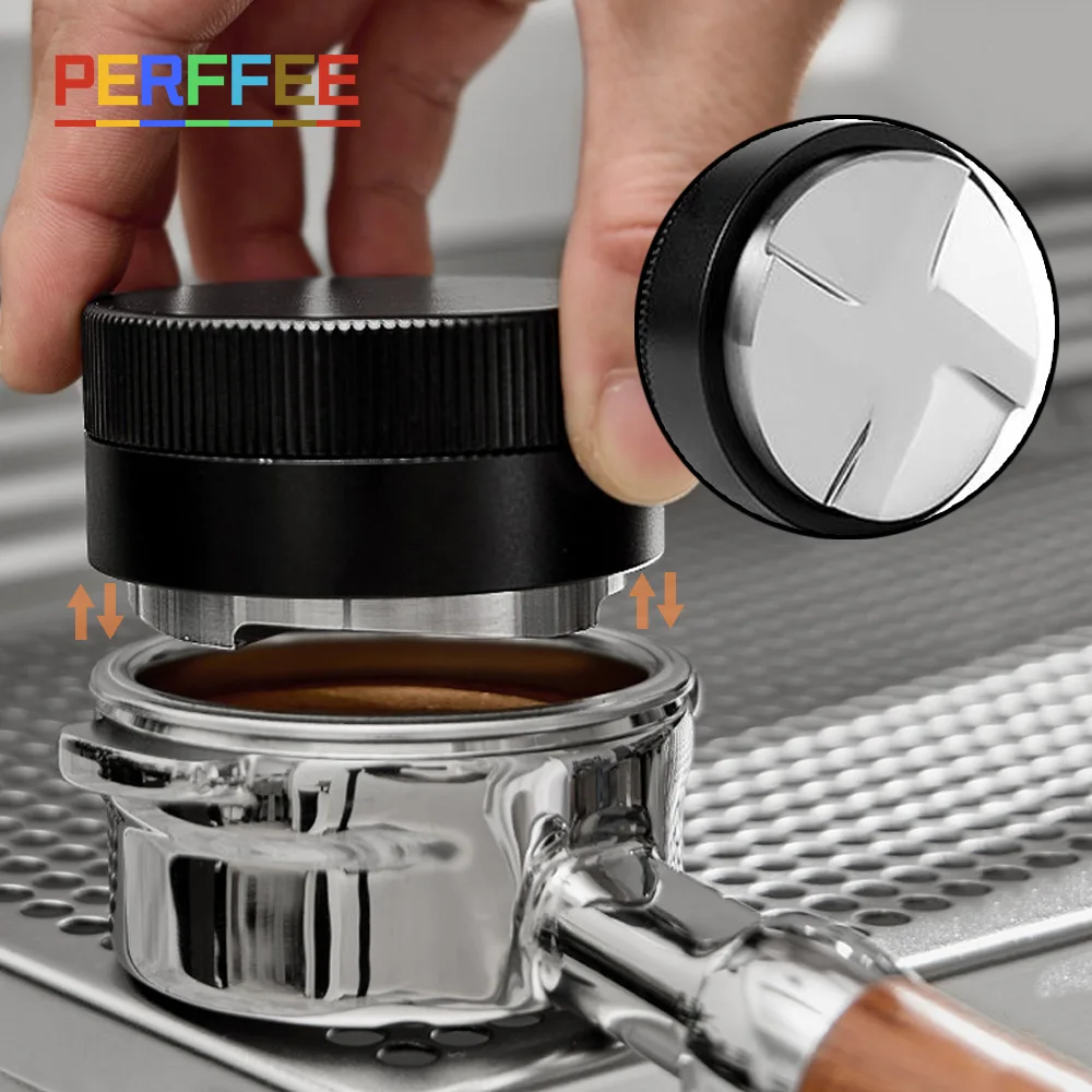 

Coffee Distributor Gravity Adaptive Distributor 4 Angled Slopes Adjustable Coffee Distributor and Tamper Espresso Distribution