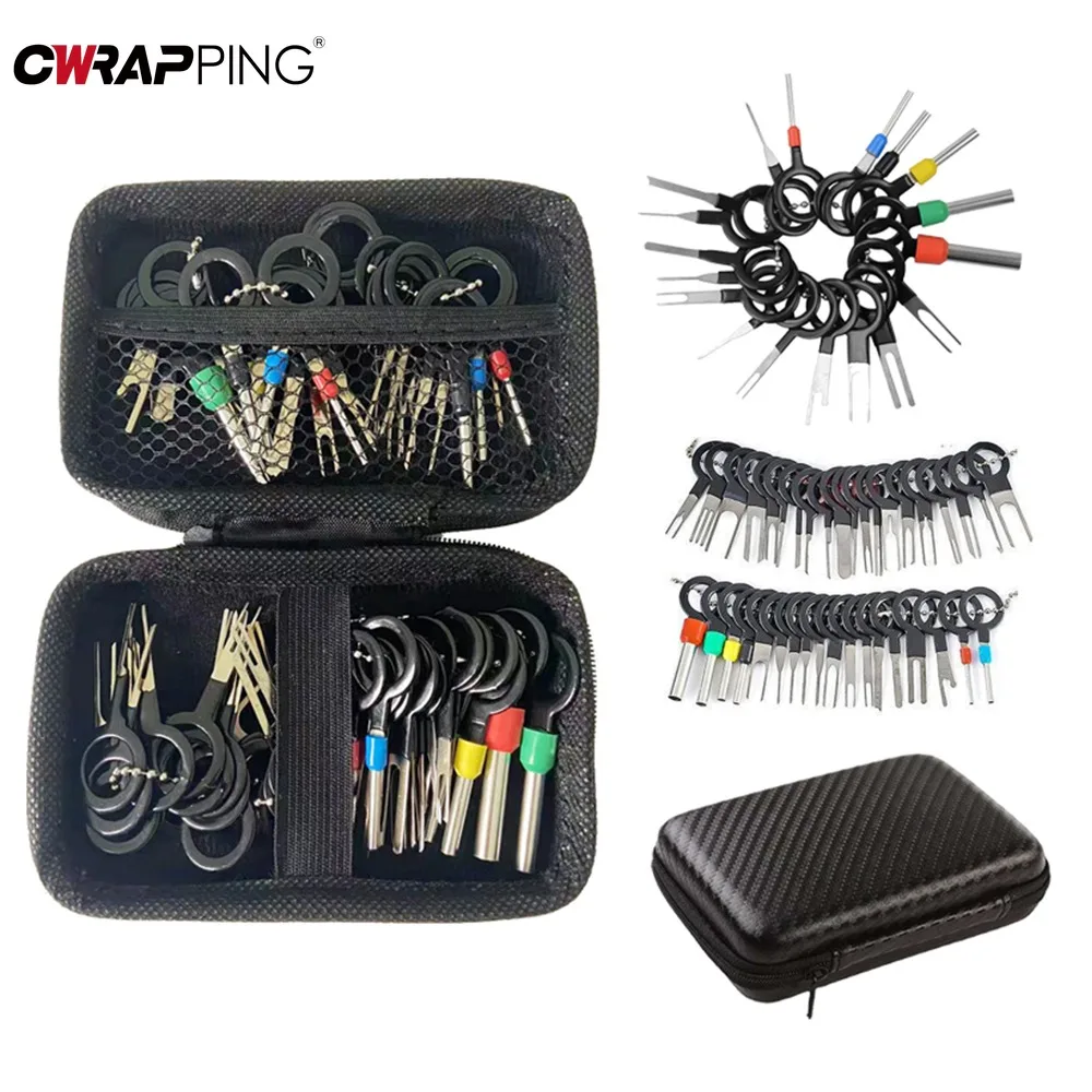 Car Terminal Removal Kit 26/36/41pcs Wire Plug Connector Extractor Puller Release Pin Set, car terminal extractor, terminal removal kit, car repair tool, terminal removal tool, car terminal puller, electrical connector pin removal kit