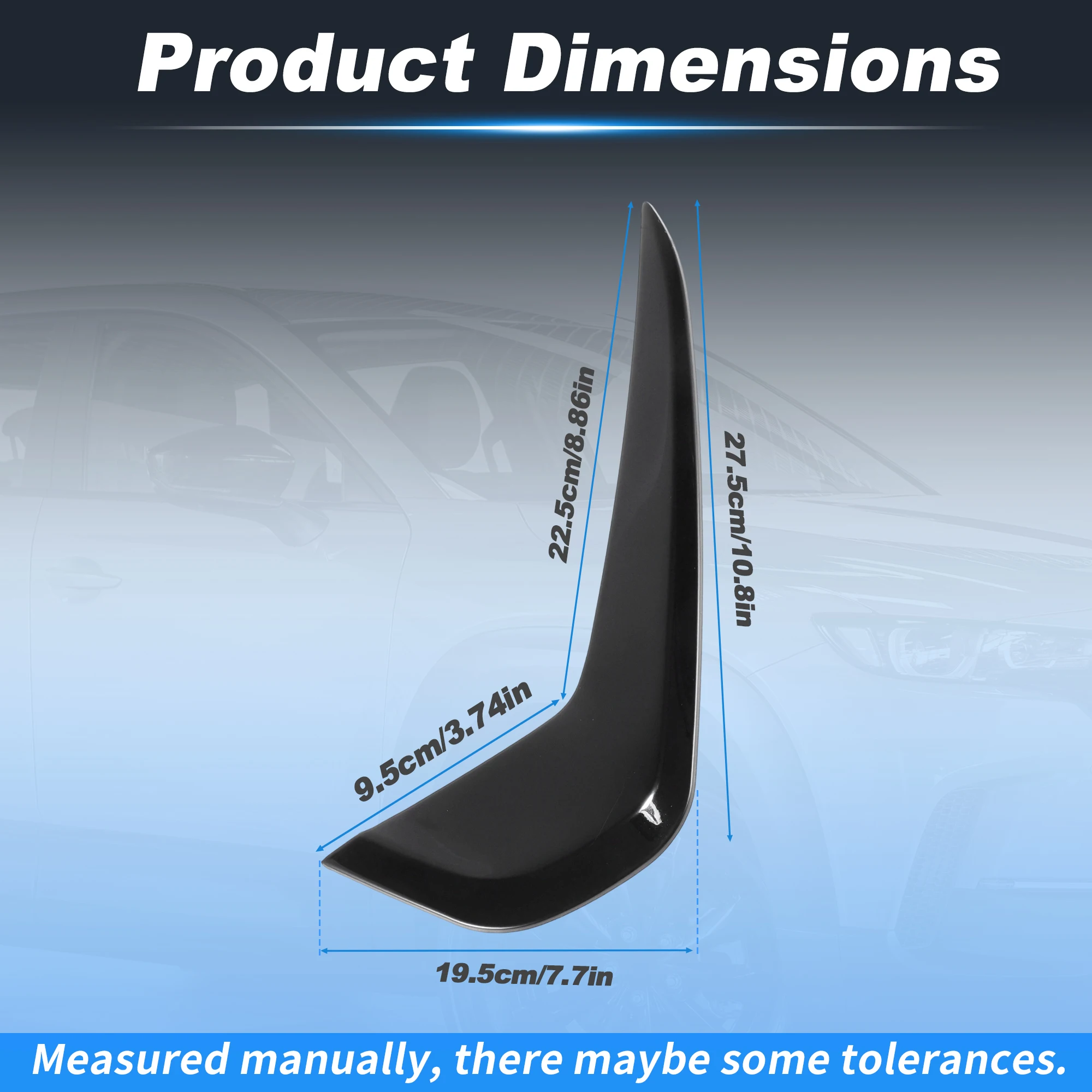 UXCELL 1쌍 뒷문 창문 D 필러 포스트 트림 커버 마쓰다 CX50 2023-2026 블랙