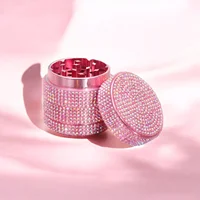 40mm/1.57inch Crystal Pink Aluminum Bling Bling Herb Grinder 2