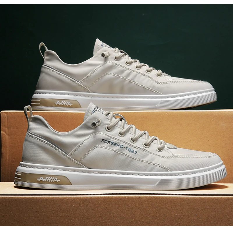 

Men Vulcanize Shoes 2023 summer fashion Breathable Canvas Shoes for Male Anti-Odor Platform Casual Shoes Men Hard-Wearing Flats