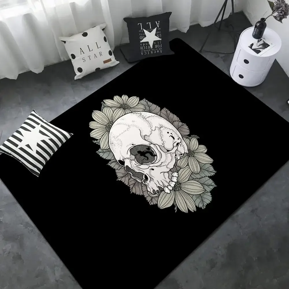 Skull bones ROSE Floor Mat Bathroom Mat INS Style Soft Bedroom Floor House Laundry Room Mat Anti-skid Welcome Doormat 5