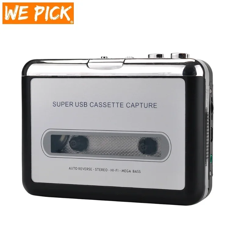 

WePick 1 шт. Забавный радиоплеер портативный USB кассета лента к MP3 преобразователь Захват аудио музыкальный плеер кассета магнитофон
