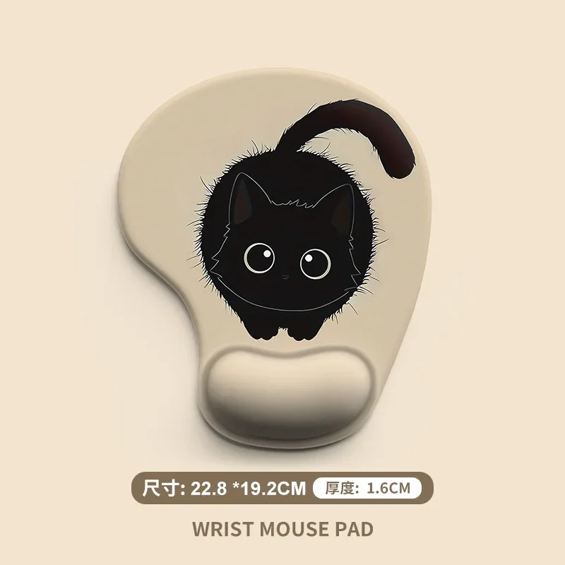 Bonito dos desenhos animados animal mouse pad silicone macio confortável almofada de apoio de pulso durável ergonômico mouse pad para computador de escritório em casa