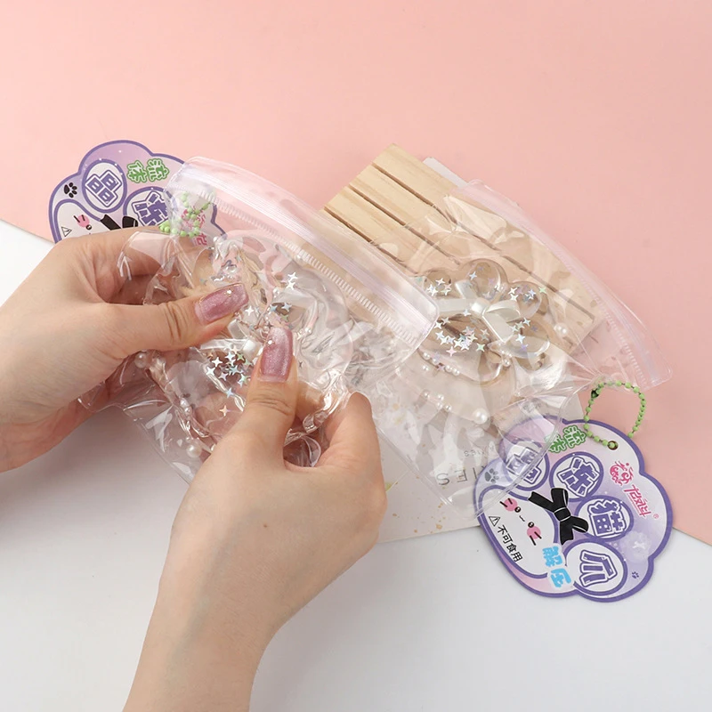 Creative Funny Stress Relief Toy Transparent Pearls Bow Cat Claw Antistress Foot Toys Super Soft Decompression Pinch Toy