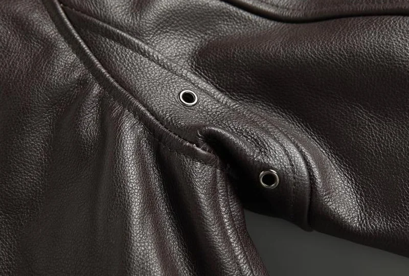 New Casual Cowhide Dress Suit Blazer Coat For Men Plus Size 5XL Business Men Genuine Leather Jacket Overcoat Winter Trench Coat