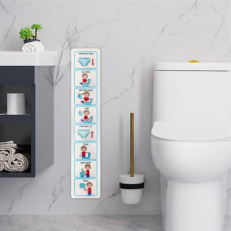 Potty Training Visual Toilet Monitoring Chart Sticker Teach Kids To Use Toilet Special Education Classroom Routine Chart 51cm