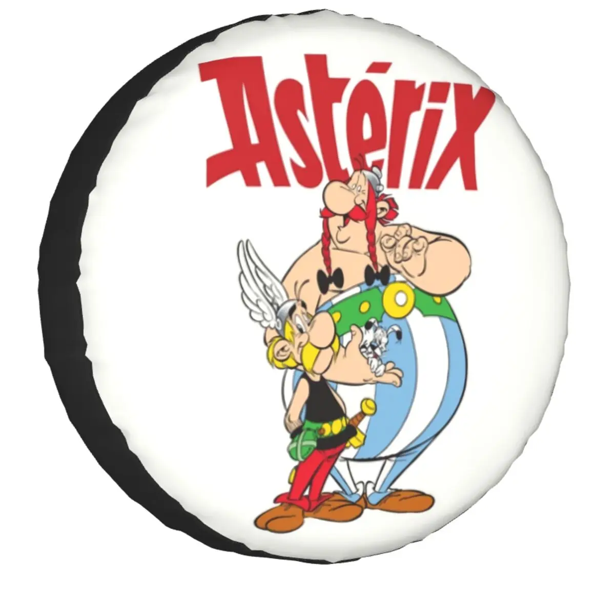 

Custom Asterix Cartoon Spare Tire Cover for Toyota Prado Obelix Manga Anime 4WD SUV Car Wheel Protectors 14" 15" 16" 17" Inch