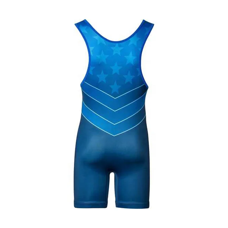 USA Wrestling Singlet Bodysuit Leotard Outfit Underwear GYM Sleeveless Triathlon PowerLifting Clothing Swimming Running Skinsuit