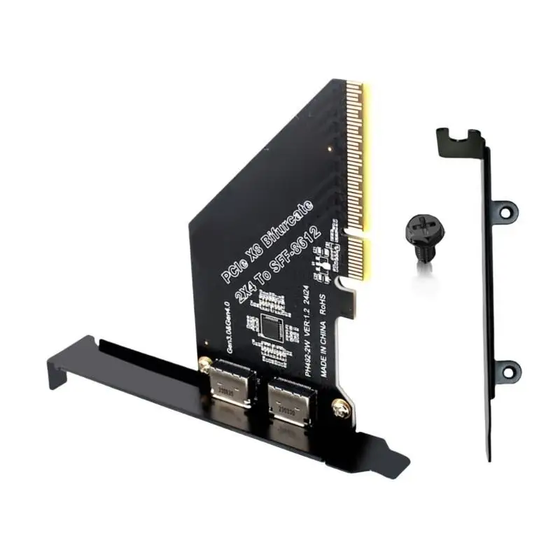 652F PCIeX8 Gen4x4 2 포트 Oculink SFF 8611 8612 확장 어댑터 지원 PCIEX4X4