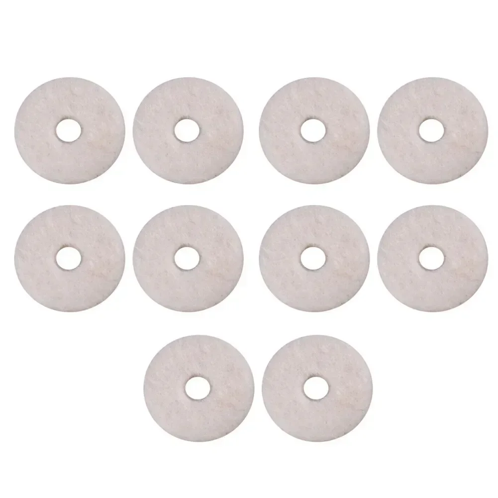 기타 스트랩 버튼 용 10Pcs 펠트 와셔 스트랩 핀 옵션 기타 부품 및 액세서리 용 블랙/화이트 색상