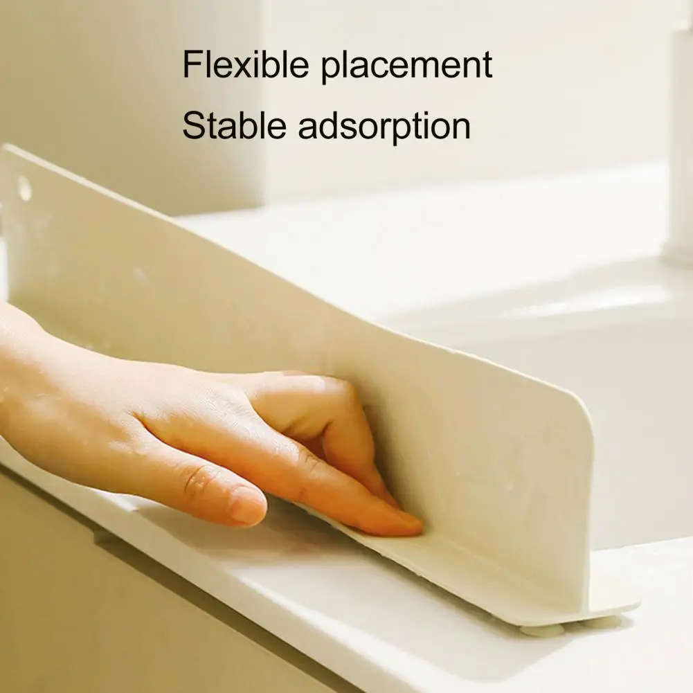 

Sink Splash Board Eco-friendly Soft Silicone Anti-deform Home Use Washbasin Water Splash Guard Kitchen Tool