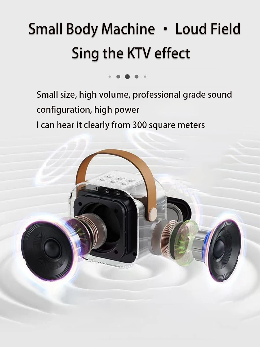 12 Pink Mini Machine, The Best Christmas Birthday Gift, Bluetooth Speaker With Wireless Microphone Player, Multiple_voghion.com