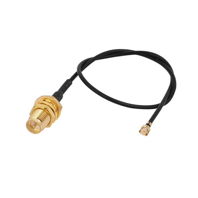 

Cable Assembly IPEX MHFI to RP SMA Female Bulkhead Straight Connector with 15cm RG1.13 Cable