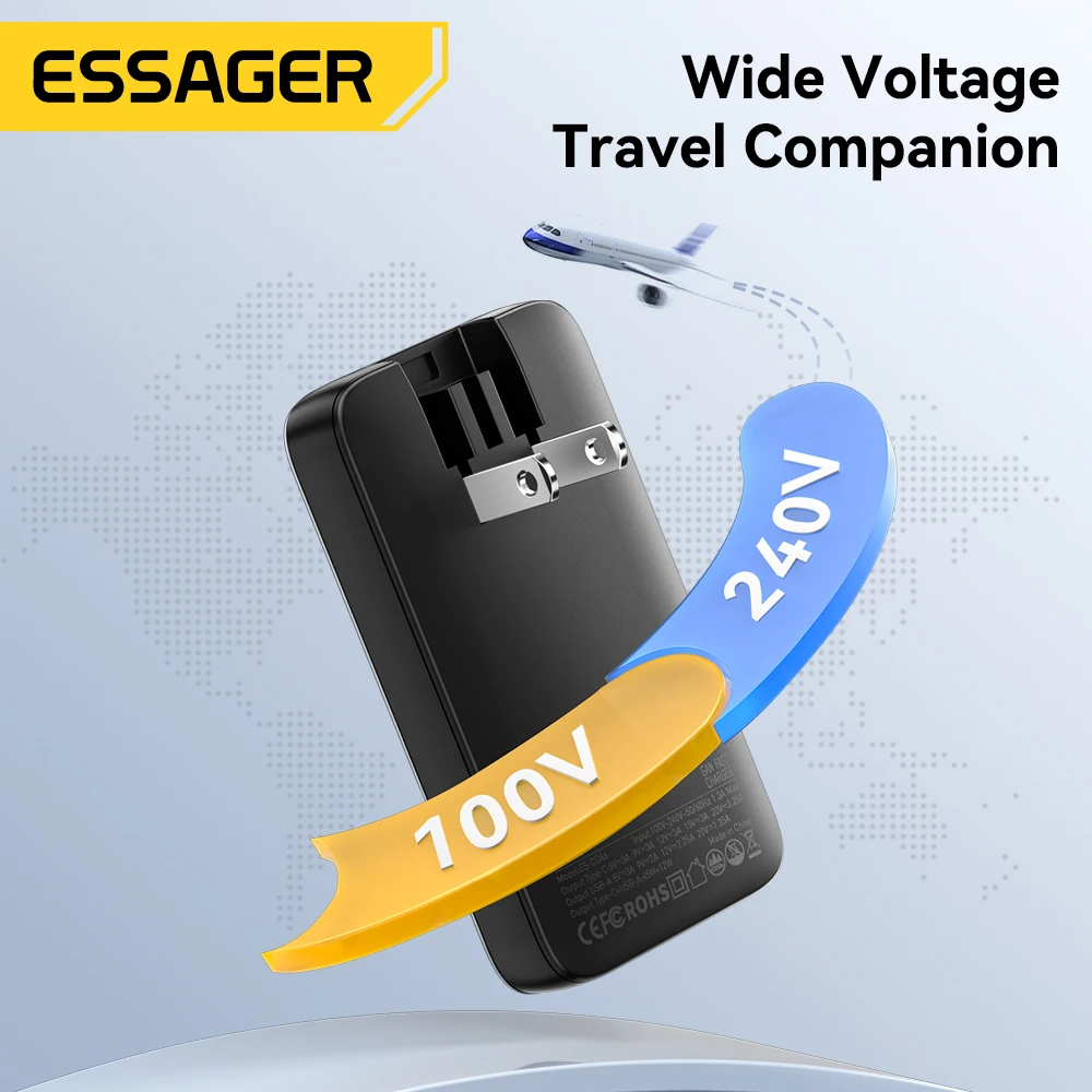 65W GaN USB-C Fast Charger with PD3.0 and QC4.0 Technology