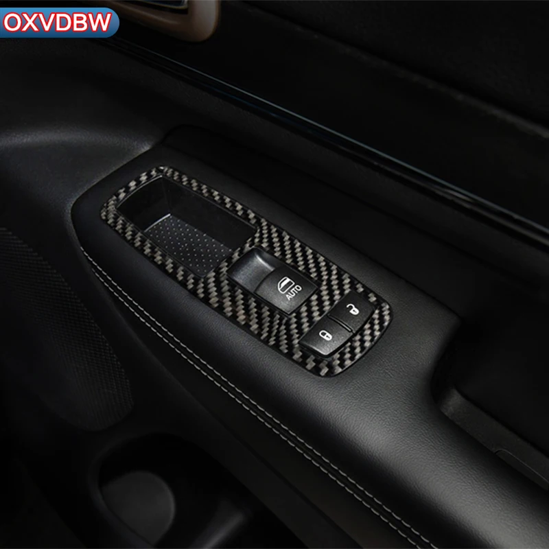 

Carbon Fiber Car Interior Decoration Door Window Switch Control Panel Trims For Jeep Grand Cherokee Accessories Car Stickers