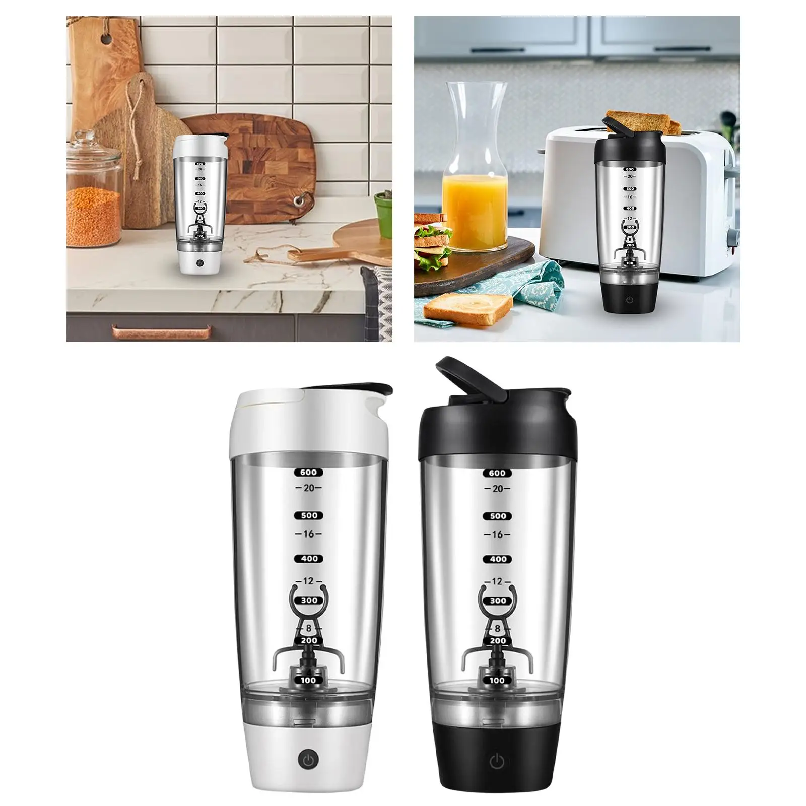 Electric Protein Shaker Bottle 600ml Blender Shaker Bottle for Protein Mixes Cocktails Smoothies Shakes Fitness Travel Electric Protein Shaker Bottle 600ml Blender Shaker Bottle for Protein Mixes Cocktails Smoothies Shakes Fitness Travel