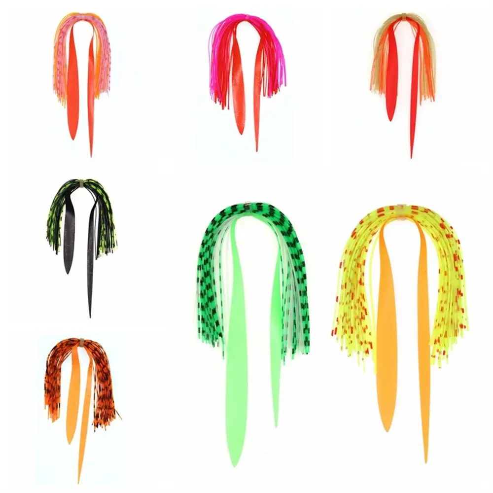 Fly Tying Silicone Skirt Trailer Multi Color Silk Skirt Tying Material 40 Strands Artificial Jig Lures Skirt Madai