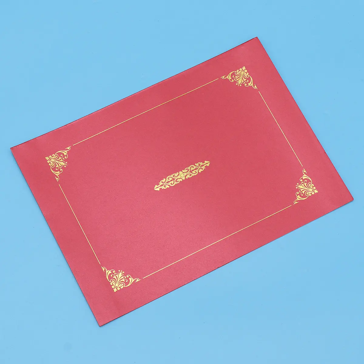 10Pcs 문서 커버 A4 인증서 홀더 학술상 및 비즈니스 성과를 위한 금박 테두리 디자인 디플로마 커버