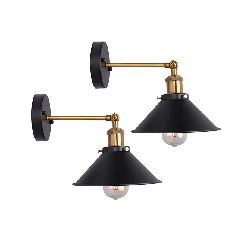 

Vintage Wall Sconce Adjustable Industrial Wall Lamp Light for Restaurants Galleries Aisle Kitchen Black E27 Indoor Decor Lights