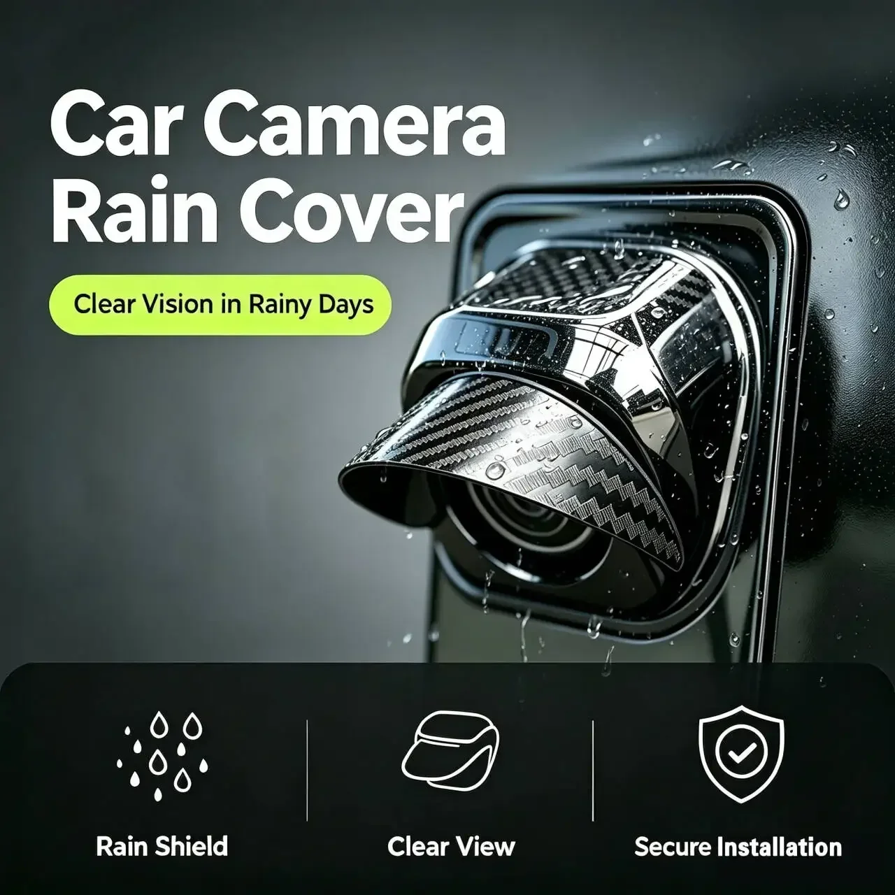 Enhanced Car Camera Lens Protector - 360° Protection, Anti-Scratch, Waterproof, Dustproof Cover for Rear View Backup Cameras