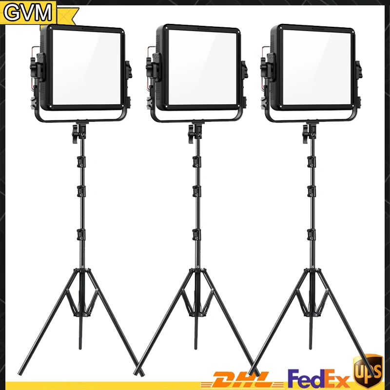 

GVM YU150R PRO 3 PCS/SET Led Video Lights Panel Light RGB And Bi-Color Studio Light for Studio Photography Live Broadcast