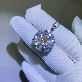 Valuable 20ct D Clolor Moissanite Diamond Pendant 925 Sterling Silver Wedding Pendants Necklace for Women Engagement Jewelry 1