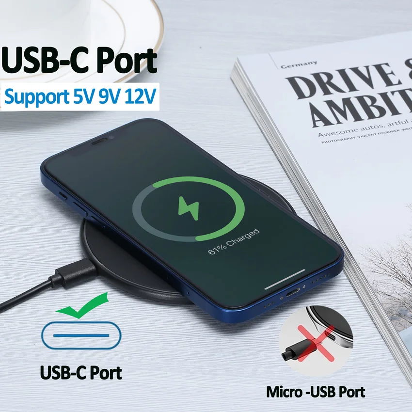 100W Fast Wireless Charger Mobile Phone Chargers Pad Stand For iPhone 15 14 13 12 Pro Max 8 Samsung Xiaomi Charging Dock Station 2