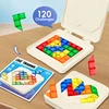 Children Education Learning Toy Color Geometric Puzzle Board Game IQ Logic Thinking 120 Challenges Smart Block Puzzle for Kids 2