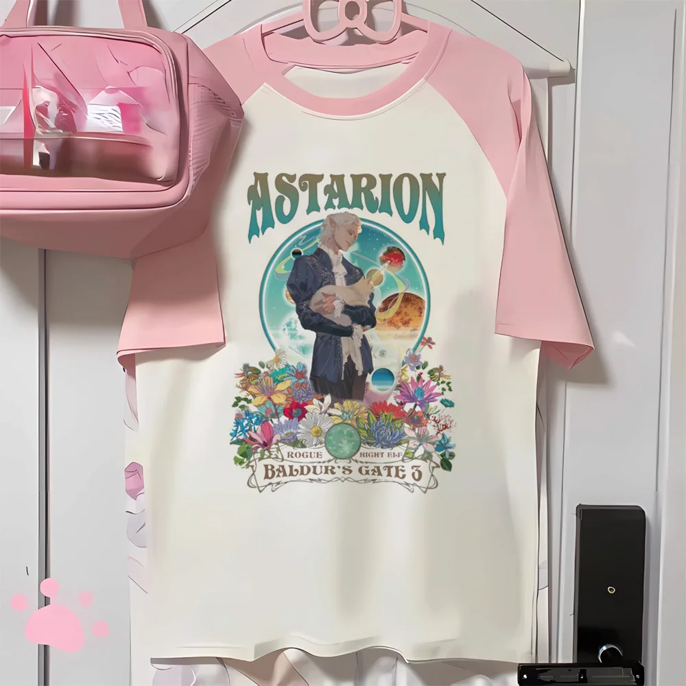 Astarion top tees girl Retro Pop Culture Y2k Trendy Psychedelic t shirt hip hop aesthetic 80s University korean clothes 6