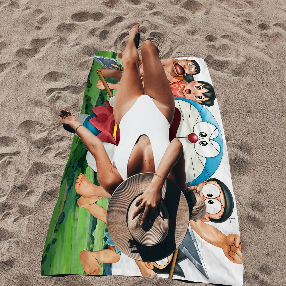 1pc Doraemon Cartoon Towel Microfiber Beach Towel Absorbent Quick dry Soft Yoga Swimming Resort Mountain Climbing Towel 3