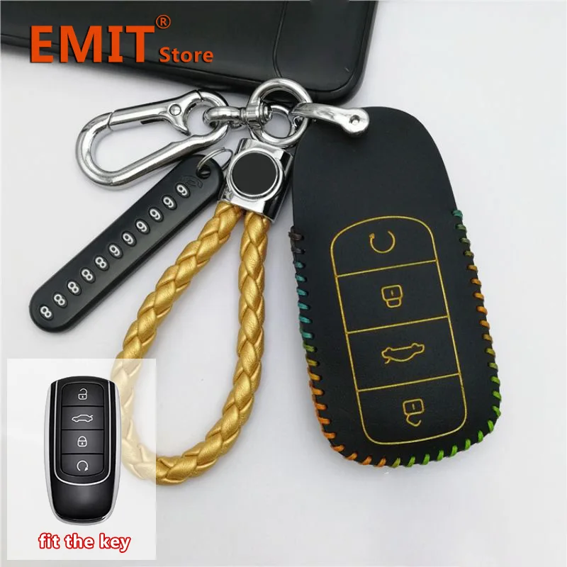 

Leather Car Key Case Remote Cover for Chery Omoda 5 Arrizo GT GX Tiggo 7 PLUS 8 PRO 3 9 3x 5x Keychain Bag Shell Accessories