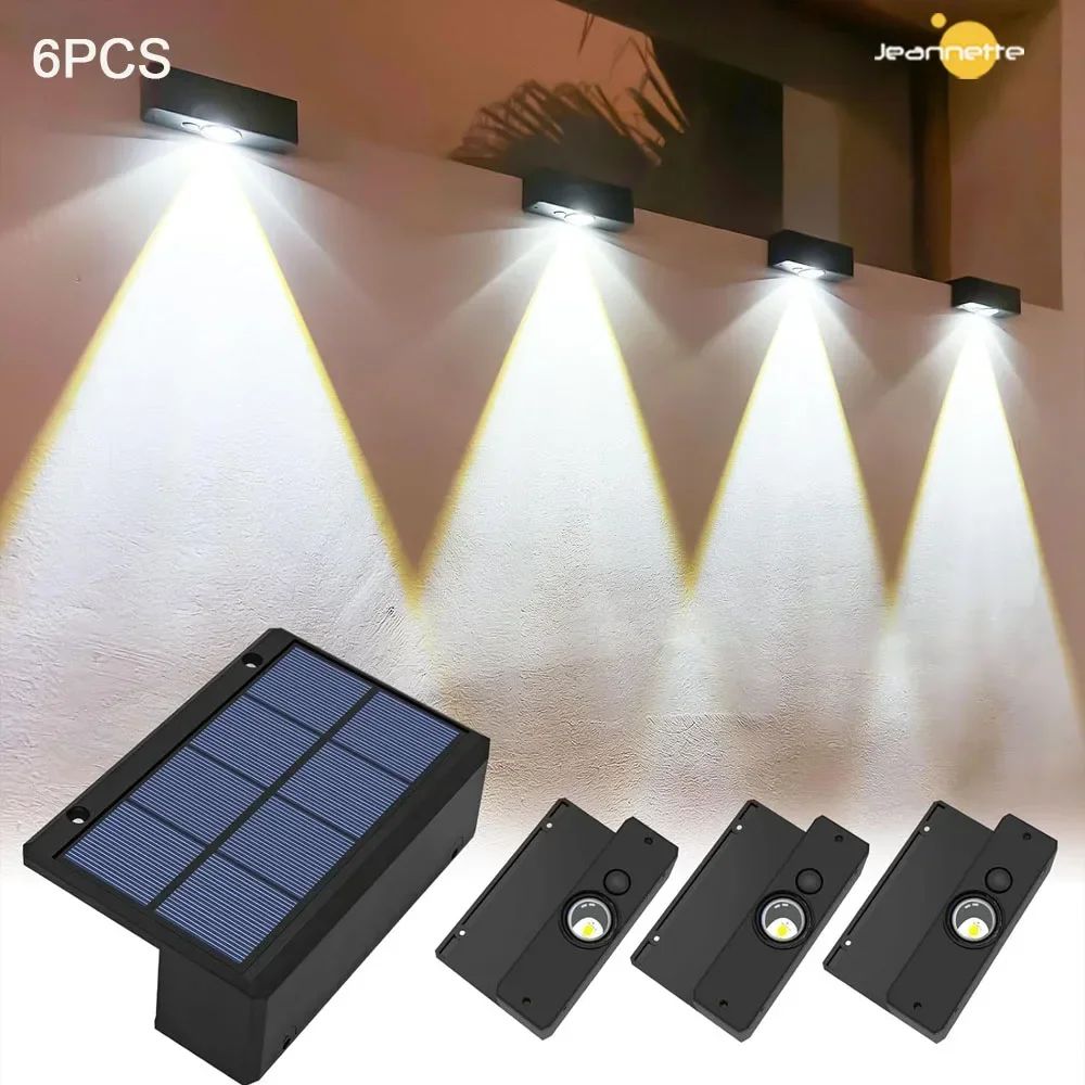 LED Solar Garden Lights Super Bright Waterproof Outdoor Sunlight Led Lights Solar Powered Lamps for Stairs Balcony Street Lights 6 pieces ip65 18x10w led par rgbw 4 in 1 super bright led par light waterproof led par can lights