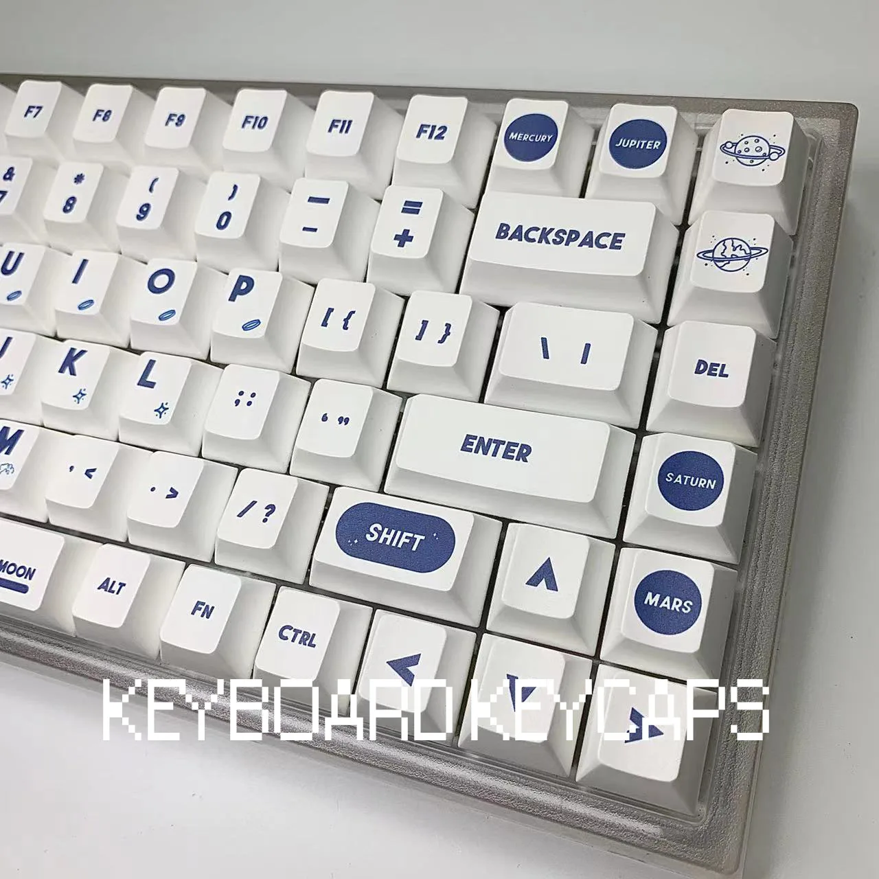 Tema Aeroespacial Pbt Keycaps Teclado Mecânico Minimalismo Keycap Perfil Cereja Personalizado 126 Chaves