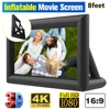 8FT Inflatable Cinema Projector Movie Film Screen Blow Up Powerful 12V Low-Noise Blower for Home Movies Backyard Stadium Park 1