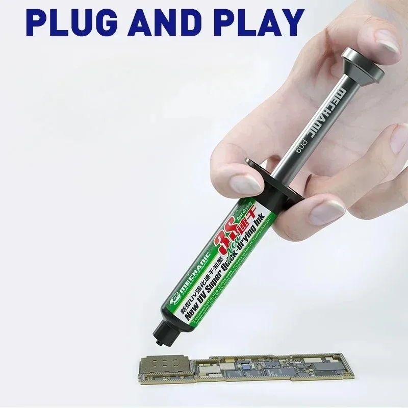 Soldering Flux Soldering Paste Reusable Syringe MECHANIC P09 Aluminum Alloy Tube Piston Solder Paste Flux Booster Manual Syringe Plunger Dispenser Propulsion Repair Tools