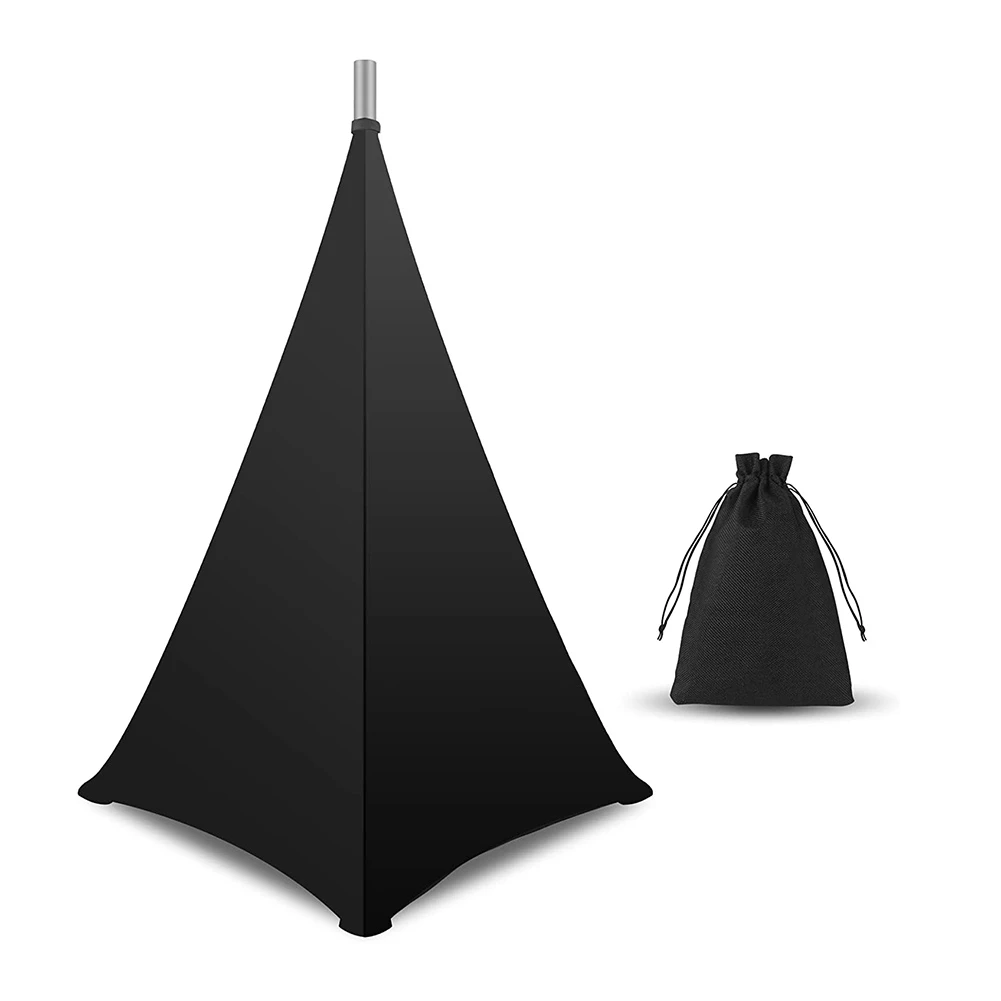 Speaker Stand Cover DJ Speaker Stand Tripod Scrim Skirt Carry Bag 360 Degree Cover for Wedding Stage Gig