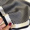 100% Pure Silk Scarf Women Neck Hair Band Foulard Square Small Headband 2024 Fashion Print Neckerchief Scarves Bandana 53*53cm 4