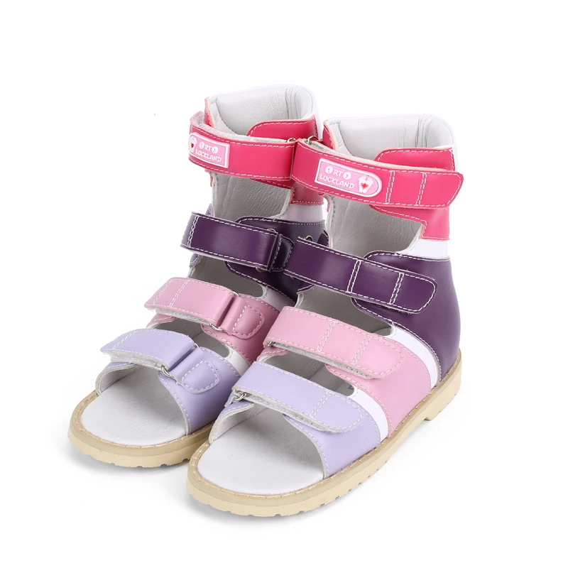 Girls Orthopedic Sandals For Kids Summer Children Corrective Shoes For Flat Feet Tiptoe Walking High-Top Ankle Support