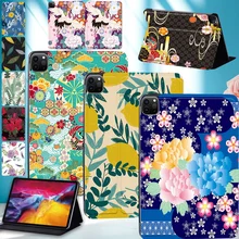 

Flower Print Case for IPad Pro 11 2021 A2337 Pro 11 2018 2020 Pu Leather Tablet Cover Pro 10.5 Inch Pro 9.7 Protective Cover