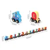 12PCS/Sets Magnetic Digital Train Colorful Cognition Wooden Toy Learning Car Montessori Children's Assembly Educational Toys 6
